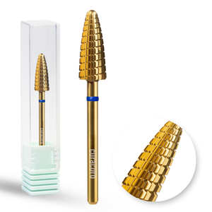 Nail Drill Bit - Wide Cone Cross Spiral Cut (Medium) 3/32"