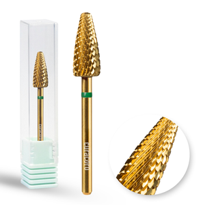 Nail Drill Bit - Wide Cone Cross Spiral Cut (Coarse) 3/32"