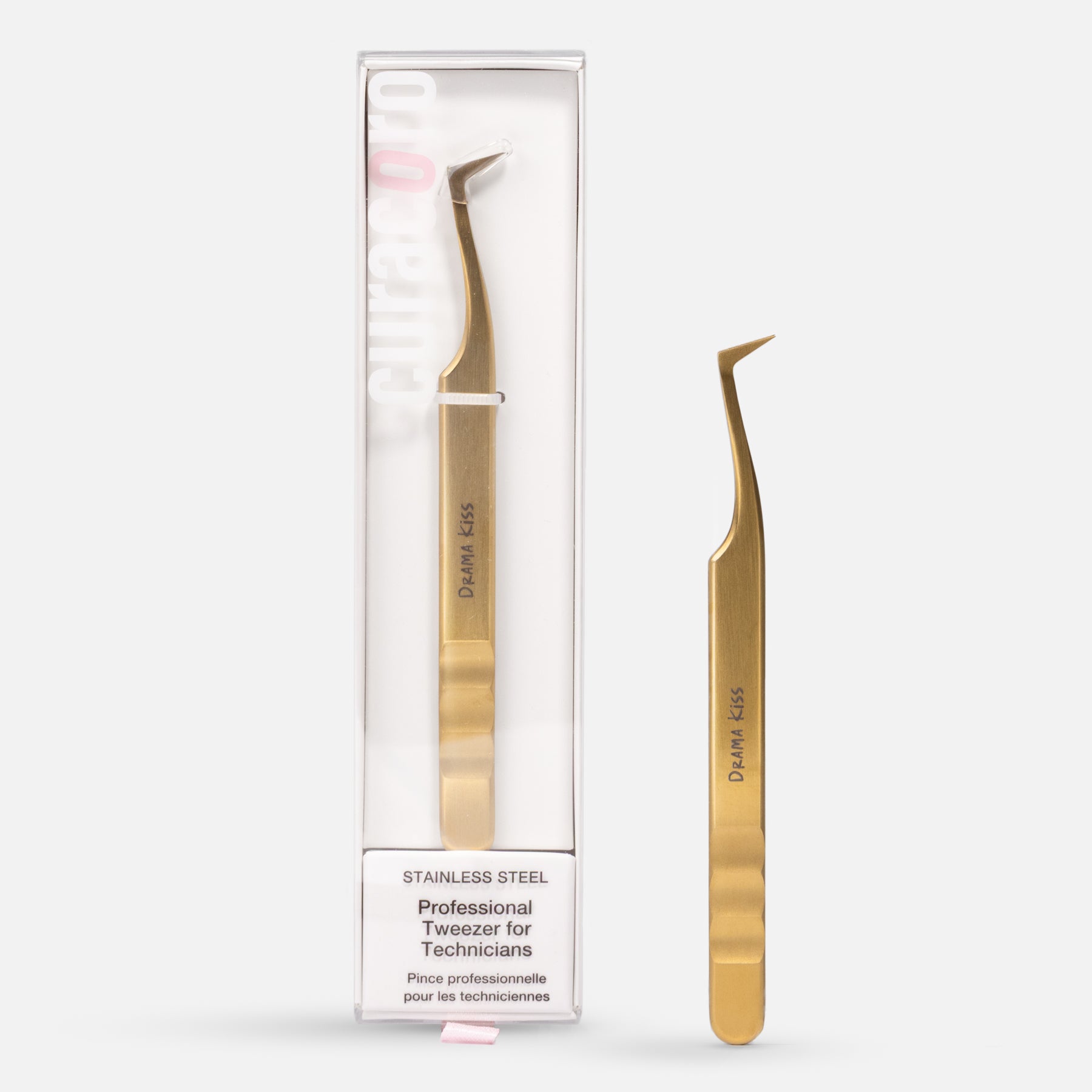 Drama Kiss 90° L-Shaped Tweezer – All-in-One Lash Tool | Curacoro