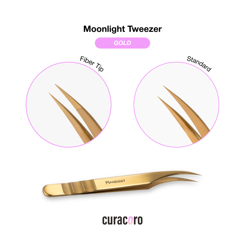 Moonlight Curve Isolation Tweezer – Precision Lash Tool | Curacoro