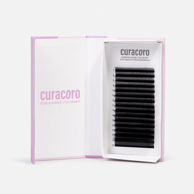 Narrow YY Lashes – Compact 2D Volume Fans for Hybrid & Classic Sets | Curacoro