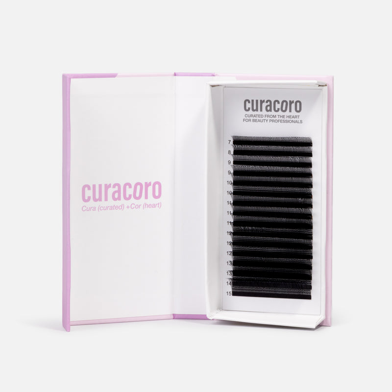 Narrow YY Lashes – Compact 2D Volume Fans for Hybrid & Classic Sets | Curacoro