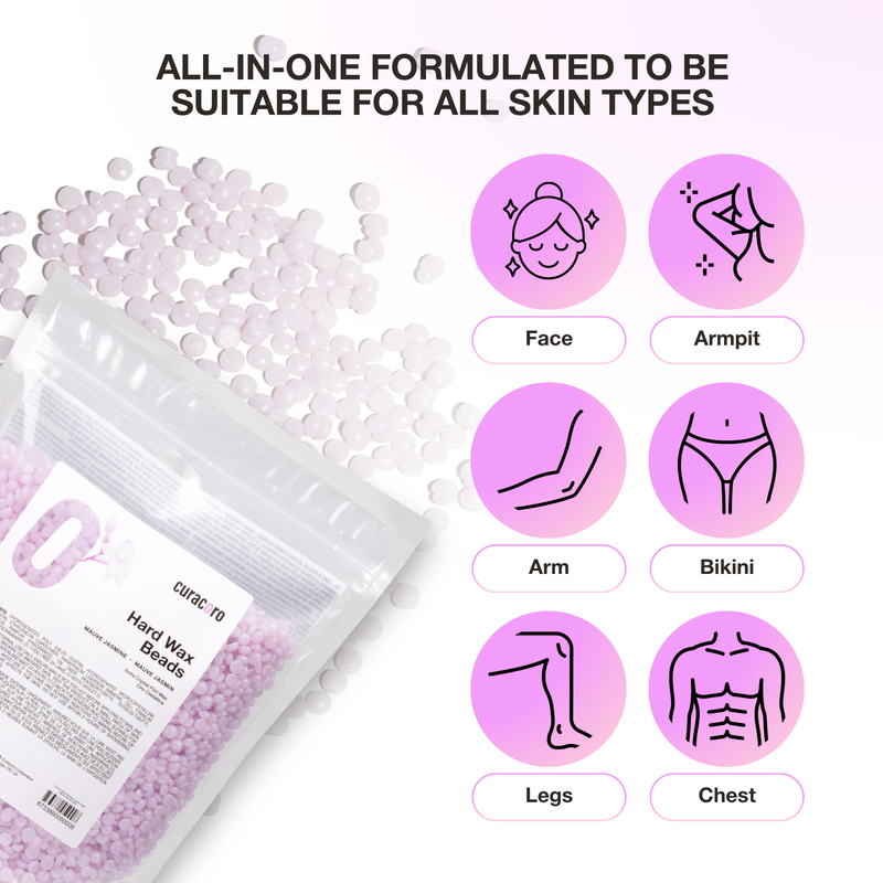 Curacoro Italian Hard Wax Beans - Extra Crystal - Mauve Jasmine (500g)