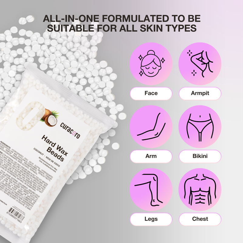 Curacoro Italian Hard Wax Beans - Multidirectional - Coconut