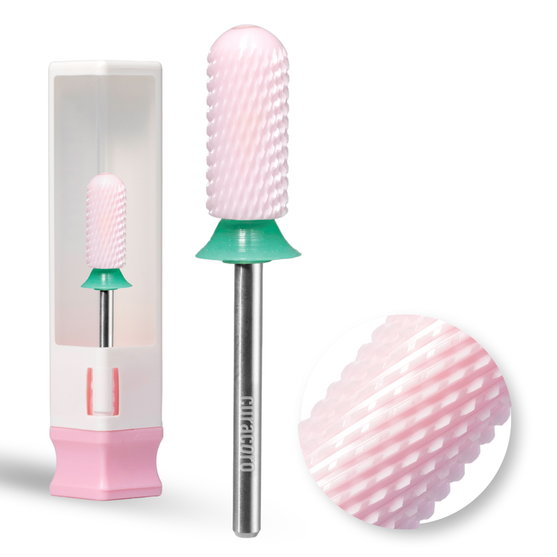 Ceramic Nail Drill Bit - Small Barrel Smooth Top Bit – Coarse 3/32"