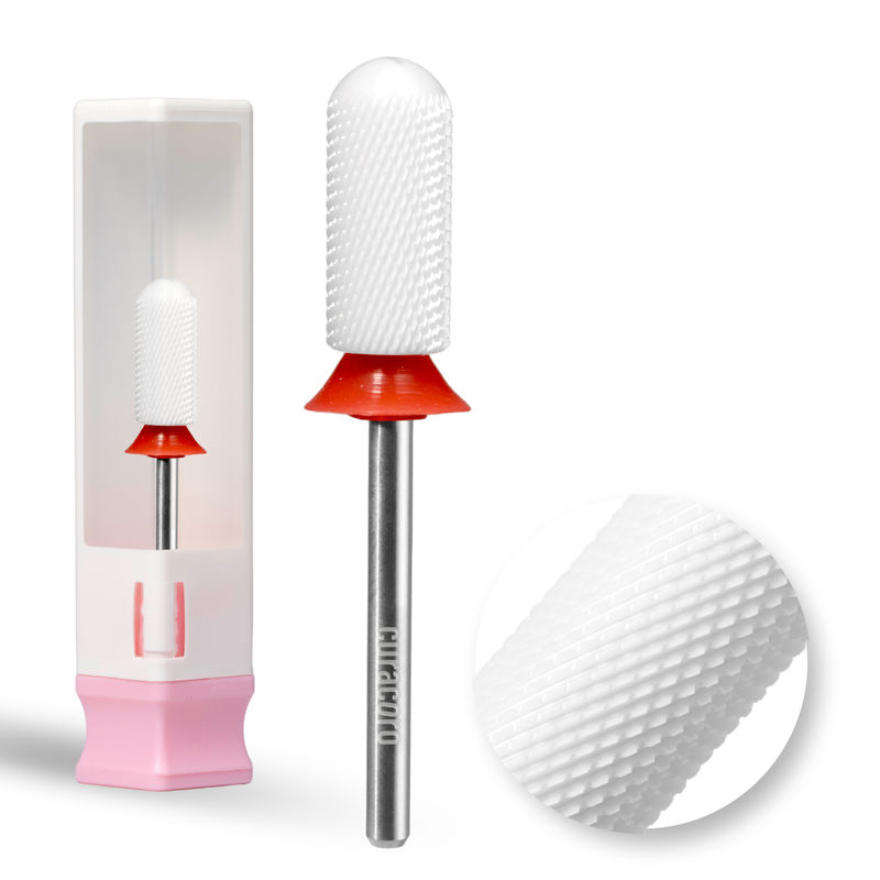 Ceramic Nail Drill Bit - Small Barrel Smooth Top Bit – Fine 3/32"