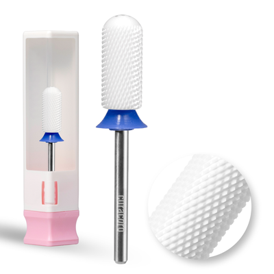 Ceramic Nail Drill Bit - Small Barrel Smooth Top Bit – Medium 3/32"