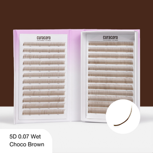 LashFolio Choco Brown Wet Promade 5D 0.07 (1440 fans)