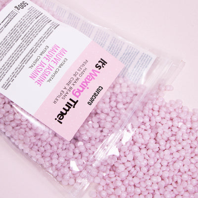 Wax Beans Bag 500g - Mauve Jasmine Over White Background 