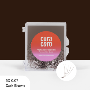 Promade Fans Loose 5D 0.07 - Dark Brown