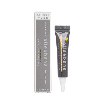 Lash lift adhesive tube with packaging displayed on white background