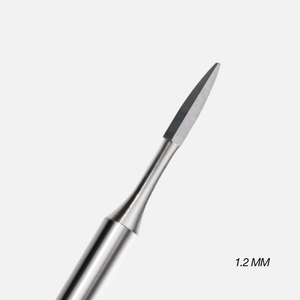 Broca para cutículas de uñas - Brocas poligonales con forma de llama de 1,2 mm