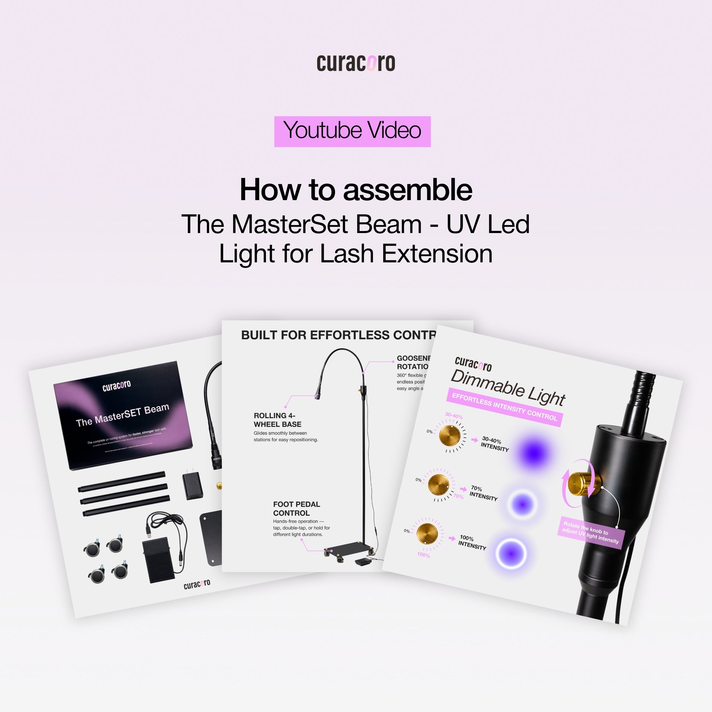 Tutorial for How to Assemble The MasterSet Beam - UV LED Light for Lash Extension