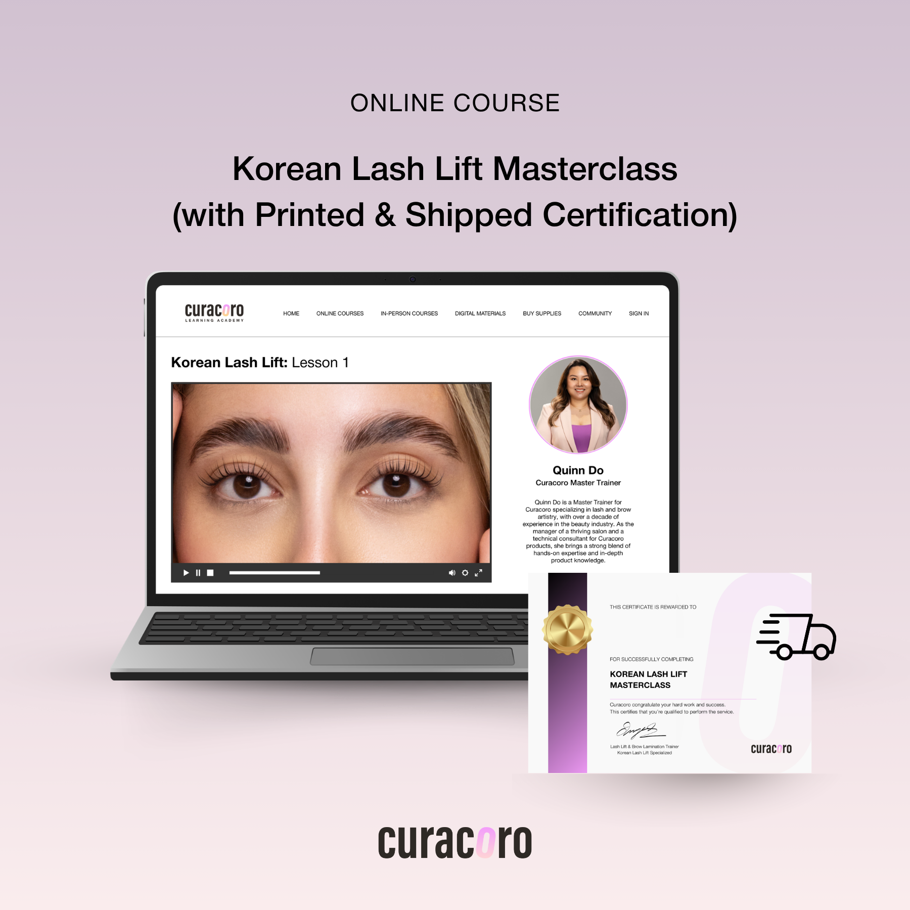 Korean Lash Lift Training | Online Certification | 3 methods (Korean/ Glueless/ Hybrid)