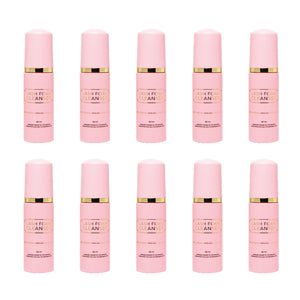 Ten Lash Foam Cleanser bottles arranged in a grid pattern over a white background.