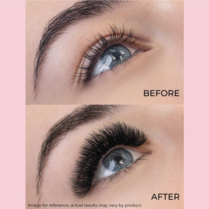 Lashfolio before and after on model&