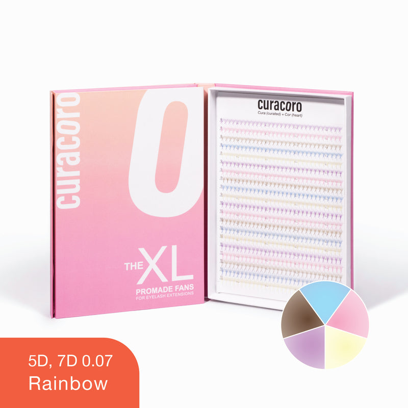 Regenbogenfarben Promade Fans XL Tablett 