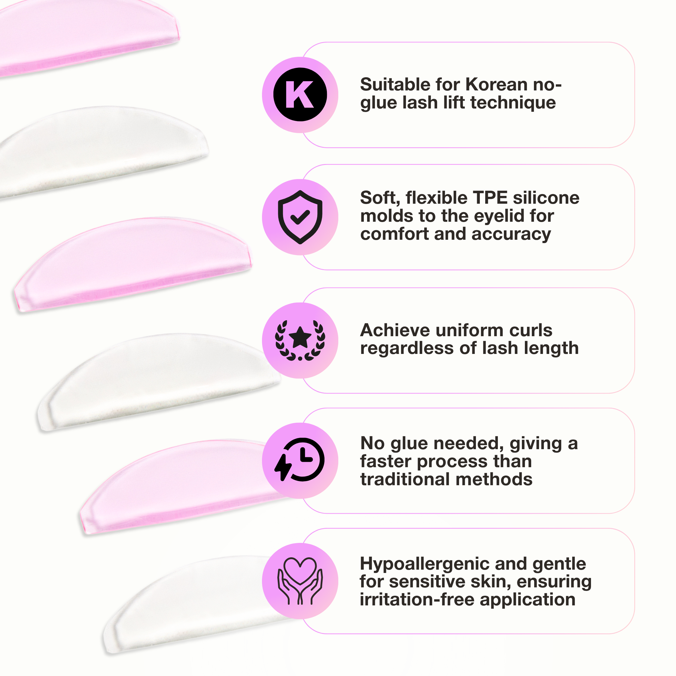 Lash Lift Shields - K-Glow Flat Lift (For Korean Lash lift technique)