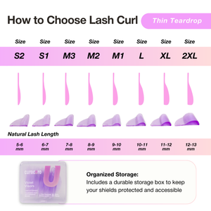 How to choose lash curl thin teardrop sizes