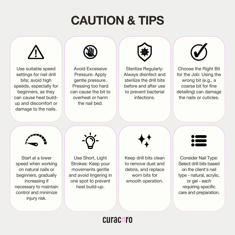 Caution & Tips of the Nail drill