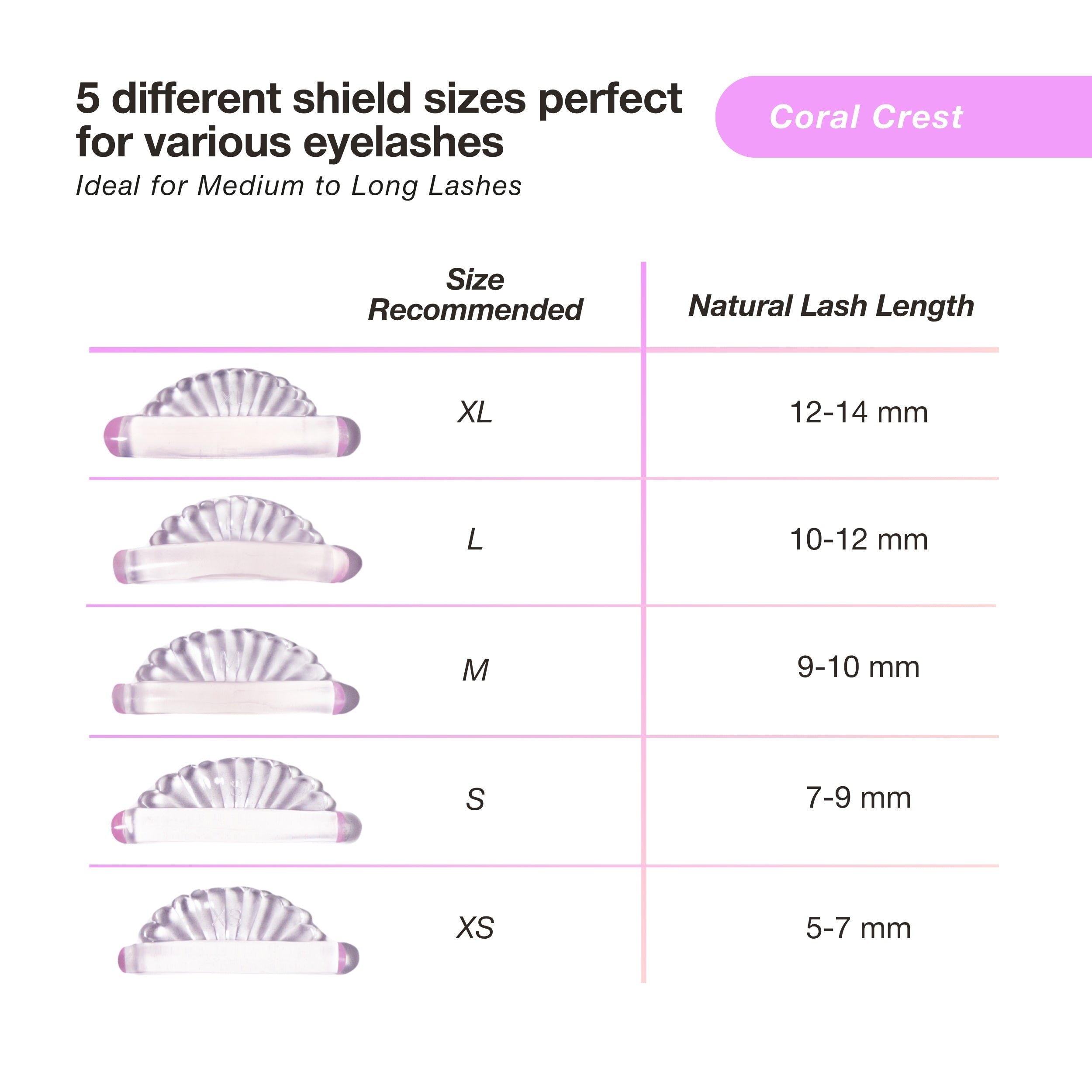 Lash Lift Shields - Coral Crest