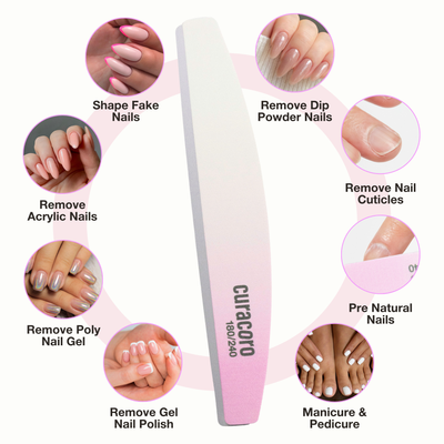 Limas de uñas de doble cara - Calidad profesional | Paquete de 10