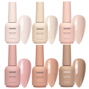 Everyday Nude - Solid Color Gel Nail Collection (6 Shades / 15ml Each)