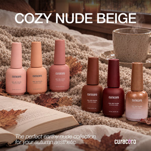 Cozy Nude Beige - Solid and Cat Eye Color Gel Nail Collection (6 Shades / 15ml Each)