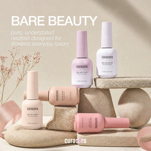 Bare Beauty Collection - Solid and Syrup Color Gel Nail Collection (6 Shades / 15ml Each)