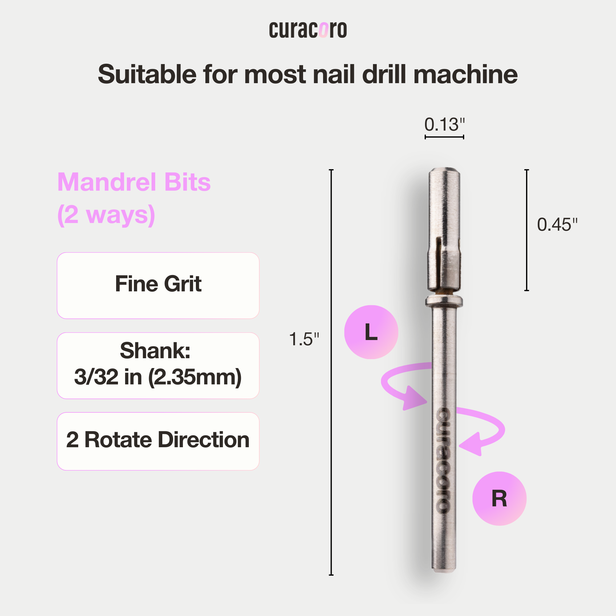 Nail Drill Bit - Small Mandrel