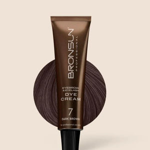 Tinte en crema para cejas y pestañas Bronsun - Marrón oscuro n.° 7, 15 ml