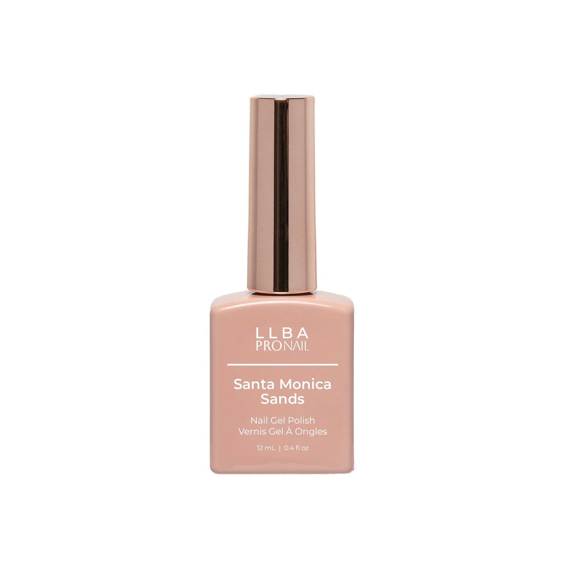LLBA Santa Monica Sands Gel Polish bottle on a light background.