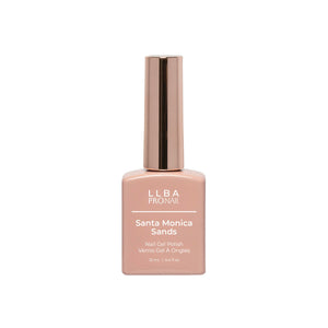 LLBA Santa Monica Sands Gel Polish bottle on a light background.