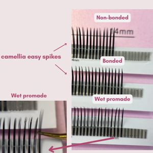 curacoro spikes products: camellia easy spikes bonded and non-bonded and wet promade