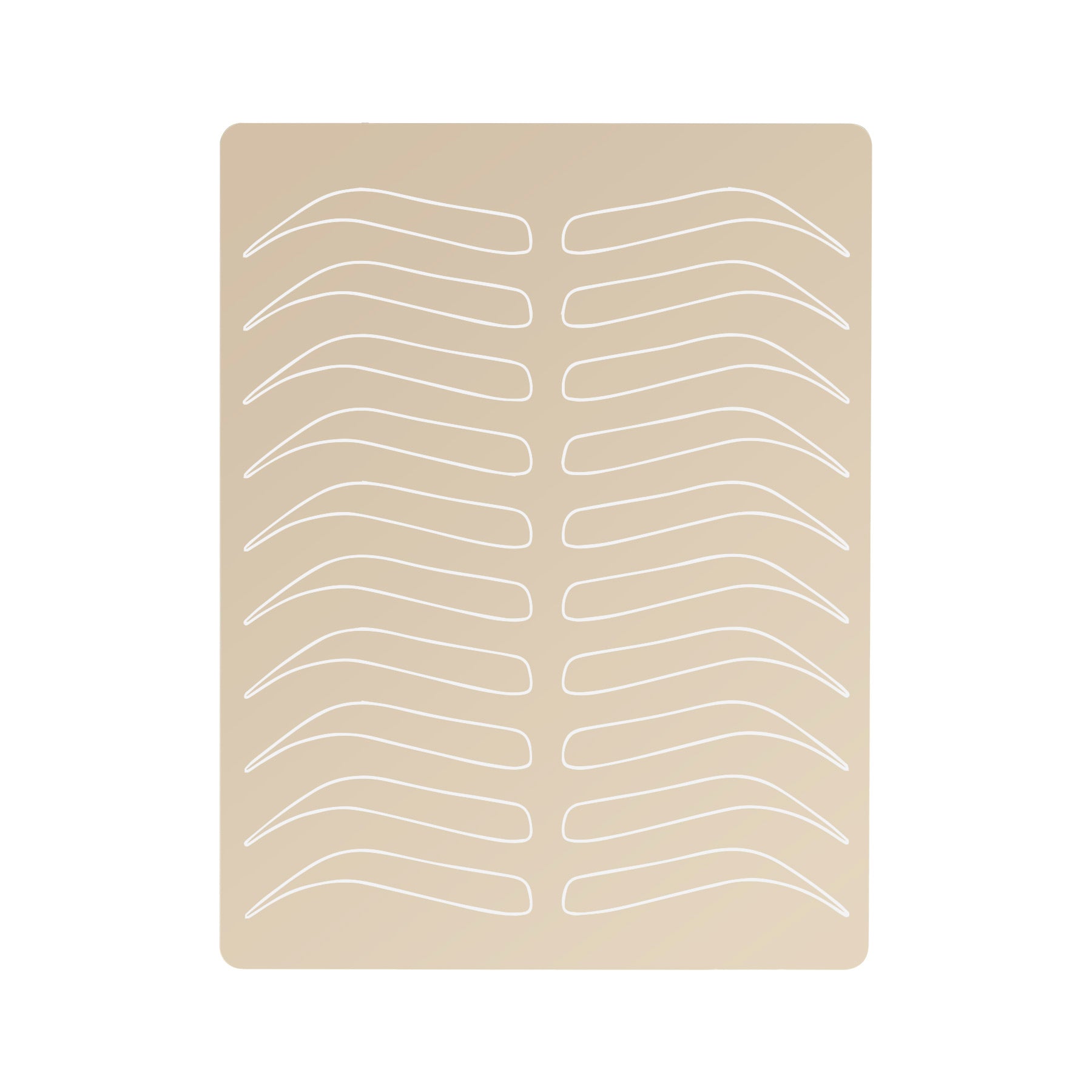 Silicon Practice mat for Eyebrow Permanent Makeup in front of a white background.