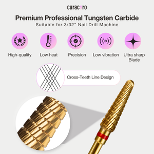 Cuticle Nail Drill Bit - Small Cone Spiral Cut (Fine) 3/32"
