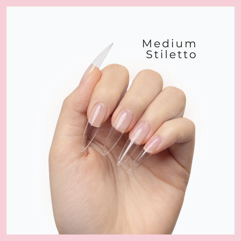 Pontas de gel macio Curacoro ProNail - Stiletto