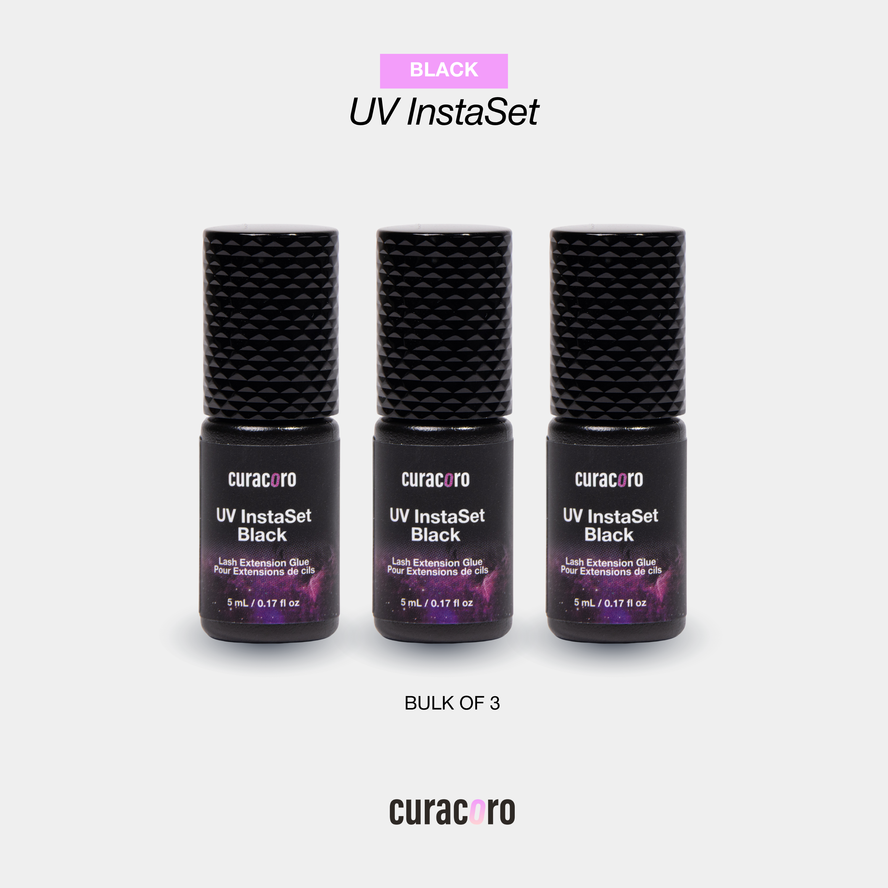 UV Instaset Black - Glue for Eyelash Extensions 5ml