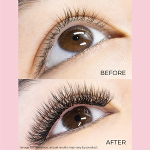 W Lashes on model&
