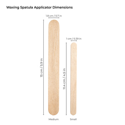 Waxing Spatula Applicator Medium and Small size comparison.