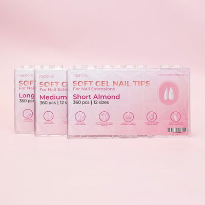 Curacoro ProNail Soft Gel Tips - Mandel