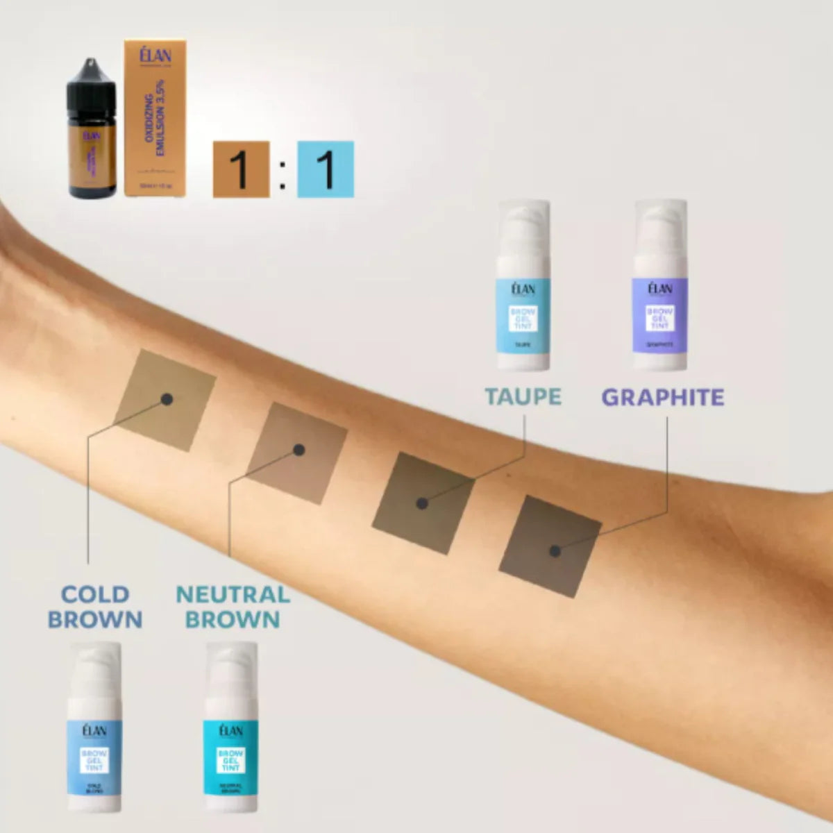 ÉLAN Brow Gel Tint Neutral Brown