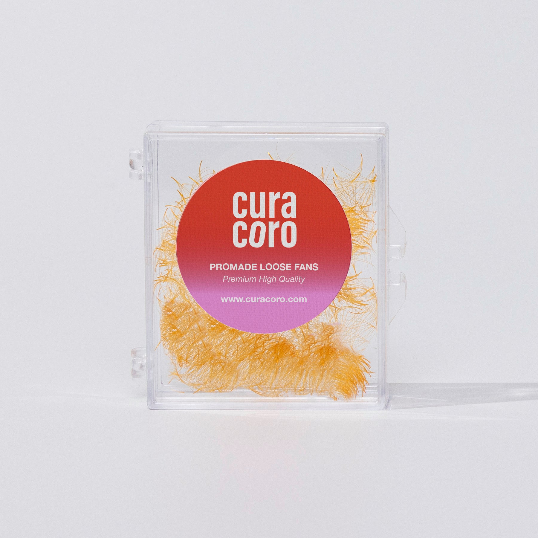 Orange Promade fans loose 5D 0.07 Clear Case Over White Background