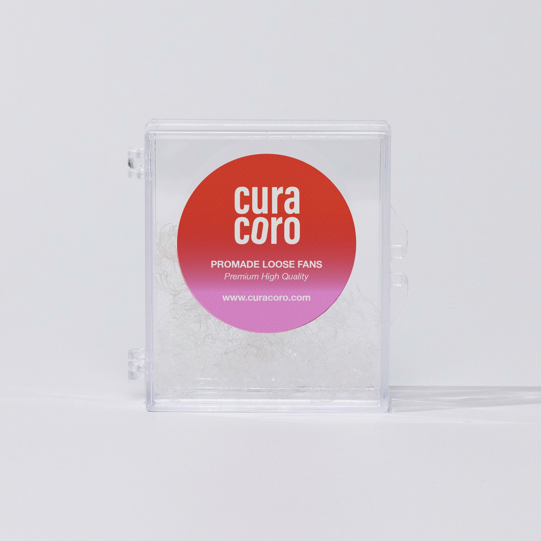 White Promade fans loose Clear Case Over White Background