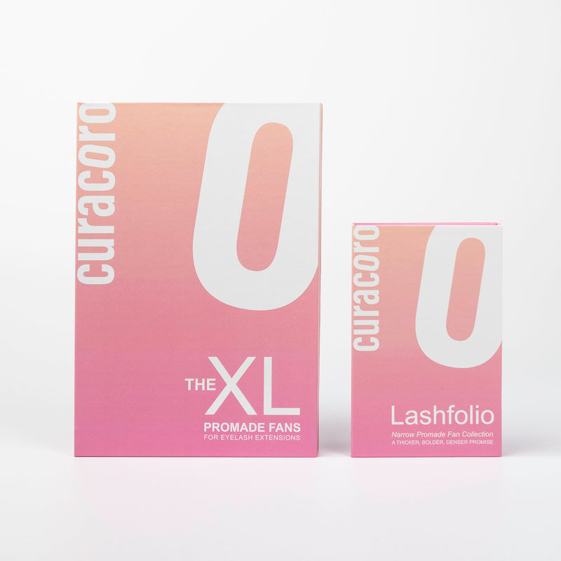 Box size comparison between XL Promade and Lashfolio.