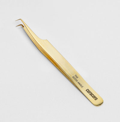 Curacoro Lash Extension Tweezer Gold style.