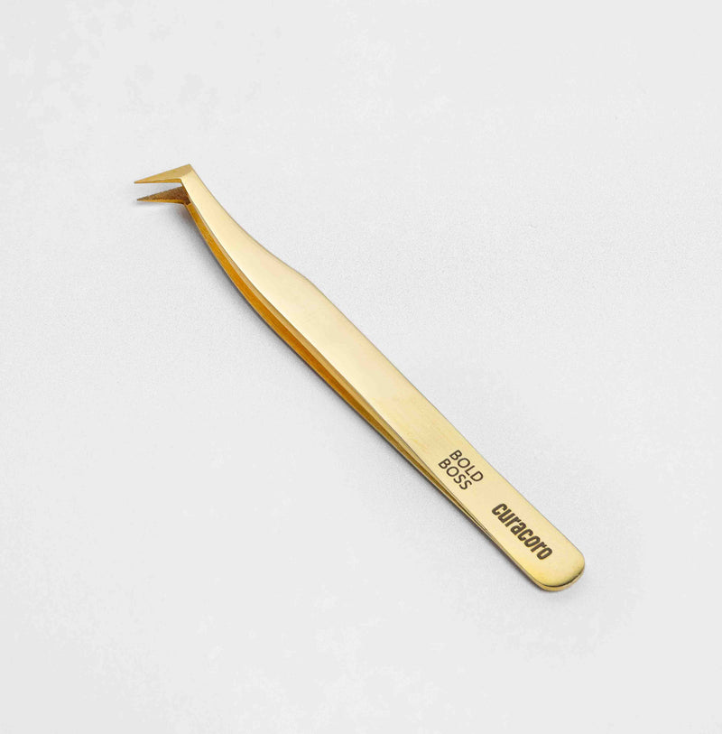 Curacoro Lash Extension Tweezer Gold style.