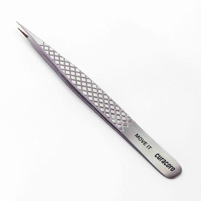 Curacoro Lash Extension Tweezer Silver style.