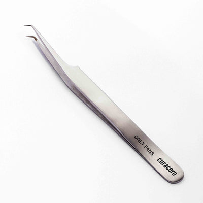 Curacoro Lash Extension Tweezer Silver style.