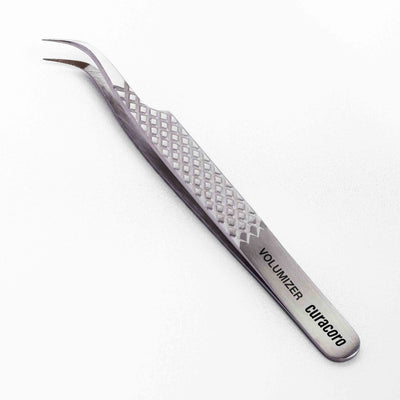 Curacoro Lash Extension Tweezer Silver style.